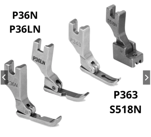 Kit 4 Calcador Para Pregar Ziper Em Maquina Reta Industrial
