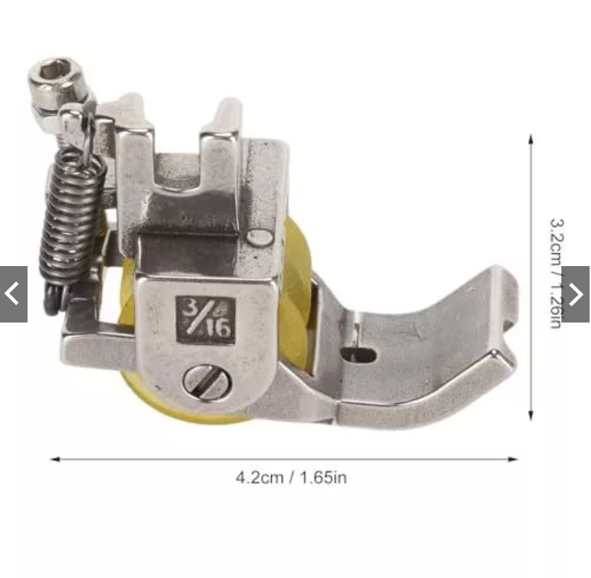 Calcador de Reta Para Vivo com Rolete Ótimo Para Pespontar ou Cadarços, Tecido Grosso - Imagem 2