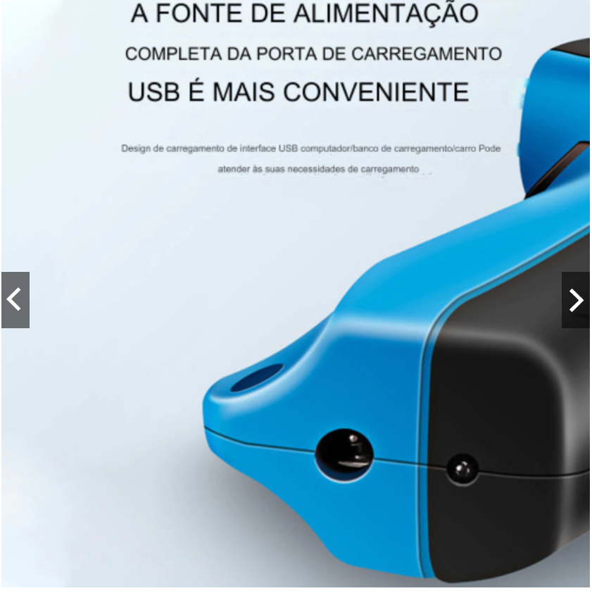 Tesoura Tecido Elétrica Recarregável Bateria interna - Imagem 3