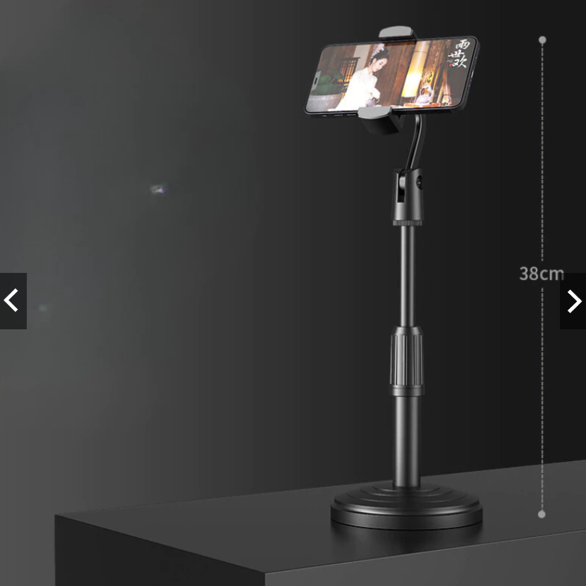 Kit Com 2 Suportes Tripé Para Celular Mini Pedestal Ajustável 360° Ideal Para Gravação De Vídeos - Imagem 4